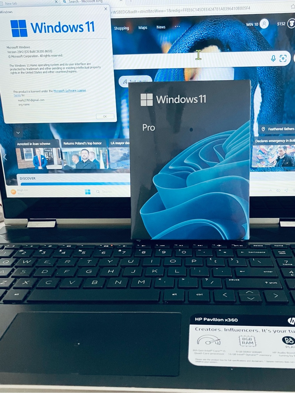 HP Pavilion 15.6” Convertible Laptop Dual SSD & HDD 1 TB Win 11 H + PRO Bonus